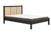 5ft King Size Rattan and Black Wood Bed Frame 6